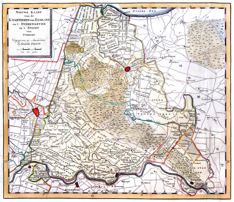 Utrecht Overkwartier en Eemland 1758 Tirion